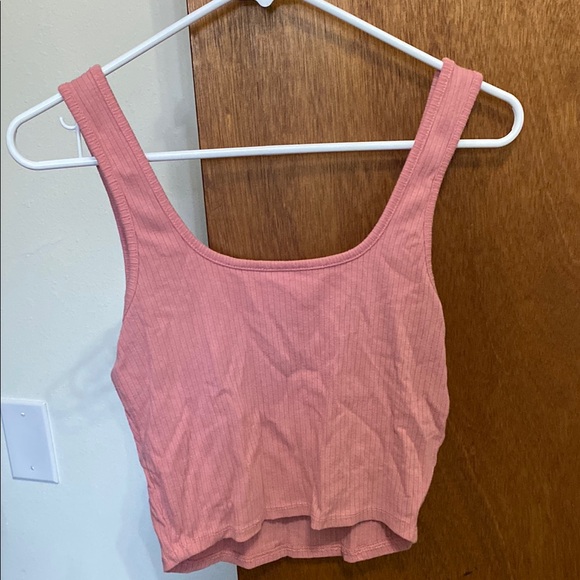Pink Ribbed Women's Tank Top - Picture 2 of 2
